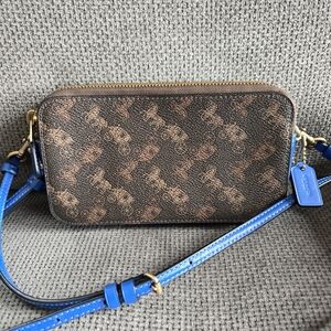 Coach Kira Truffle Fin Blue Crossbody Bag or Wristlet
